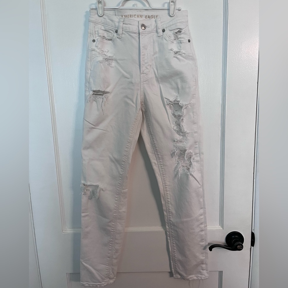 American Eagle Outfitters White Straight Leg Jeans